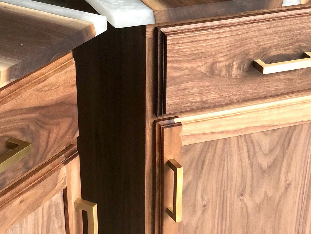 Walnut bedside tables