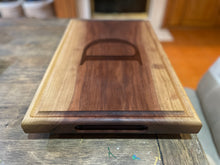 Load image into Gallery viewer, Custom made multicolor hardwood cutting board
